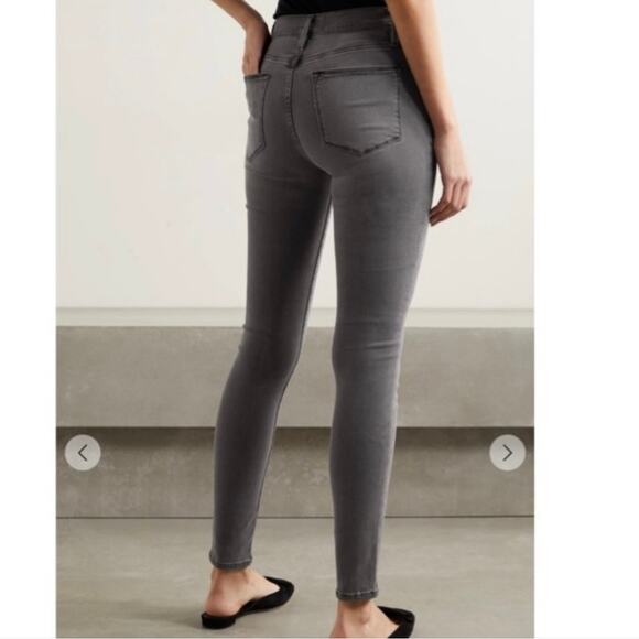 Frame Le Skinny Jeans High-Rise Ankle Crop Stretch Denim Smithson size 28 x 27 - Picture 2 of 13